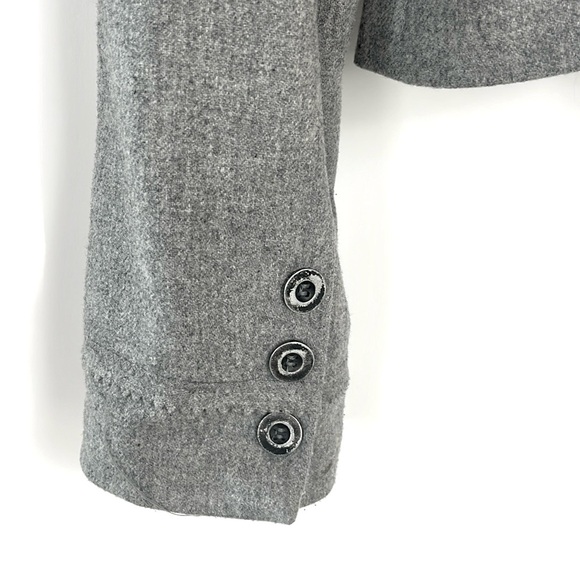 Cynthia by Cynthia Steffe Grey Wool Zigzag-Trim Blazer - Picture 7 of 14